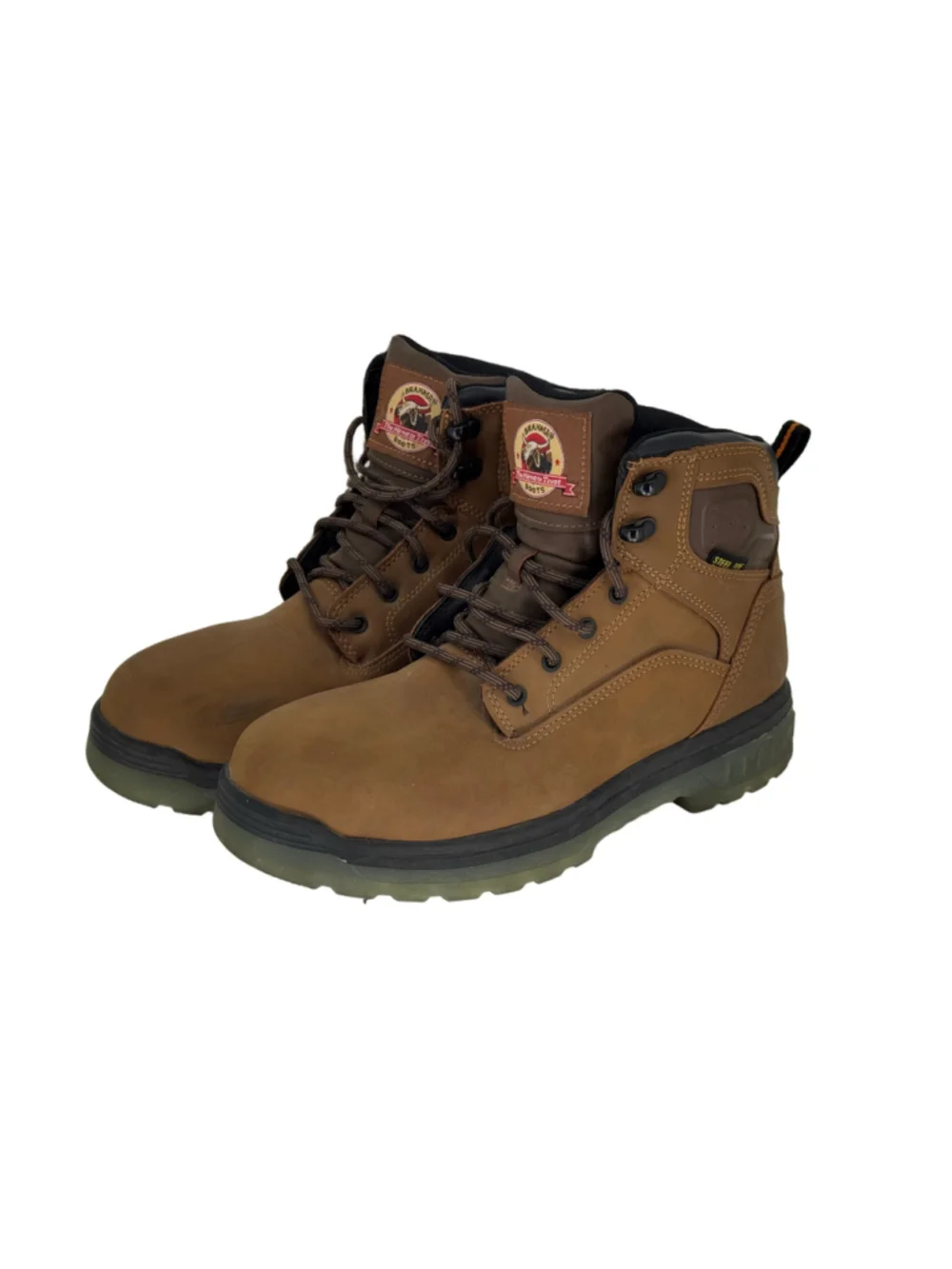 Men's Brahma Steel Toe Work Boots Brown and Black